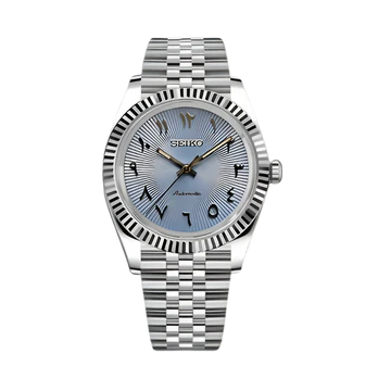 Seiko Mod Datejust Azul degradado árabe