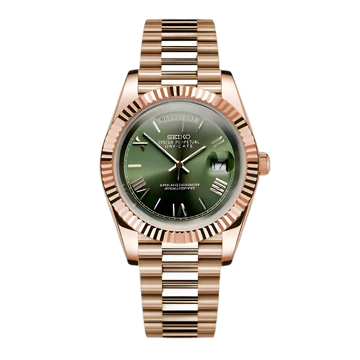 Seiko Mod Day-date Oro Rosa Roman Green